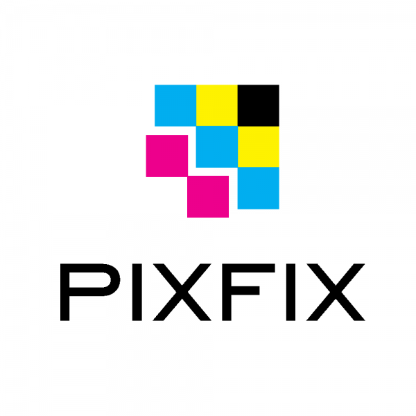 Логотип компании Pixfix - печать на тканях, выкройках, текстиле.
